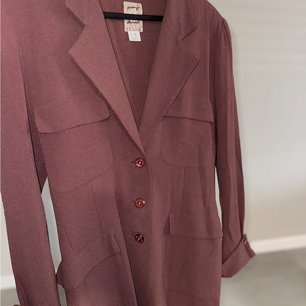 Elegant VINTAGE Burgundy Women's Blazer